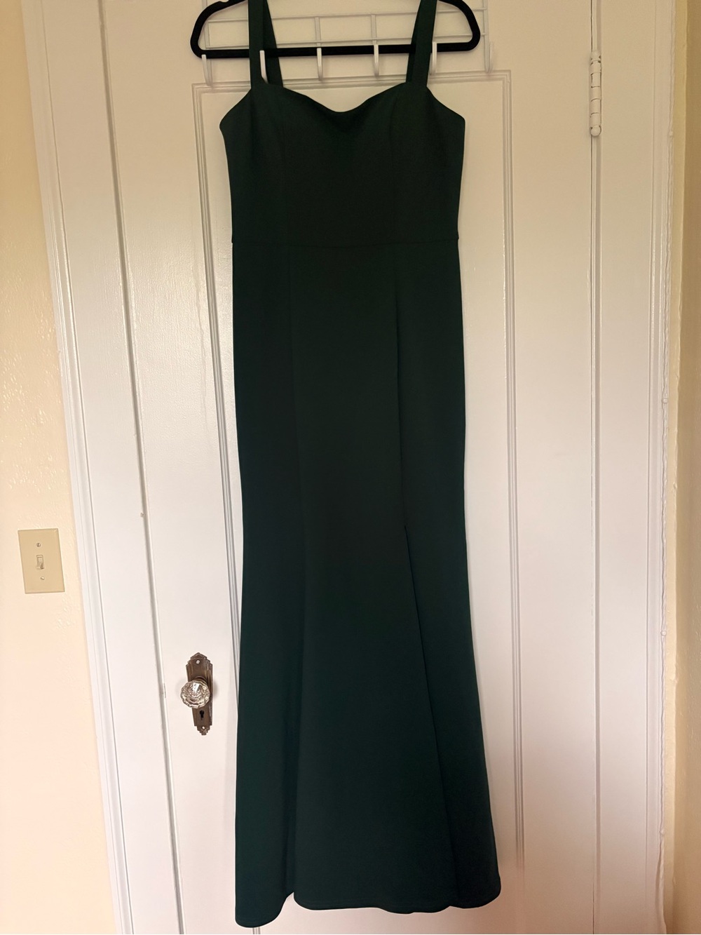 Jenny Yoo emerald green floor length dress